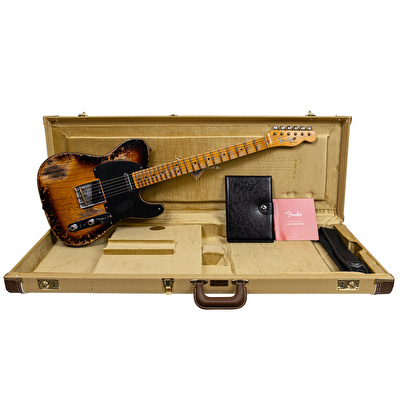 Fender Custom Shop 1952 Telecaster Super Heavy Relic Aged 2 Renk Sunburst Elektro Gitar