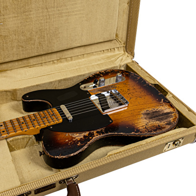 Fender Custom Shop 1952 Telecaster Super Heavy Relic Aged 2 Renk Sunburst Elektro Gitar