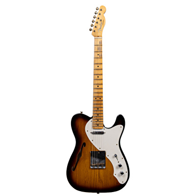 Fender Custom Shop 1950's Telecaster Thinline Journeyman Relic  2 Renk Sunburst Elektro Gitar