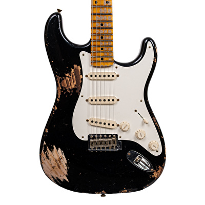 Fender Custom Shop 1957 Stratocaster Heavy Relic Siyah Elektro Gitar