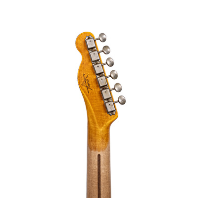 Fender Custom Shop Cunife Blackguard Telecaster Bigsby Heavy Relic Aged Nocaster Blonde Elektro Gitar