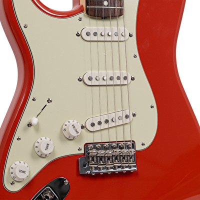 Fender Made in Japan Traditional 60s Stratocaster Fiesta Red Solak Elektro Gitar