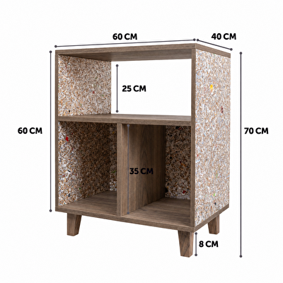 Byda Shelter Plak Dolabı Ceviz
