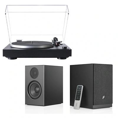 Audio Pro A28 W Black Hoparlör, Dual CS 429 Black Pikap Hi-Fi Müzik Sistemi