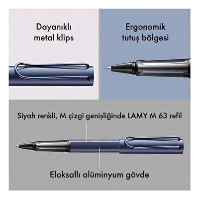 LAMY Lx Roller Kalem Mavi Kaplama Klips