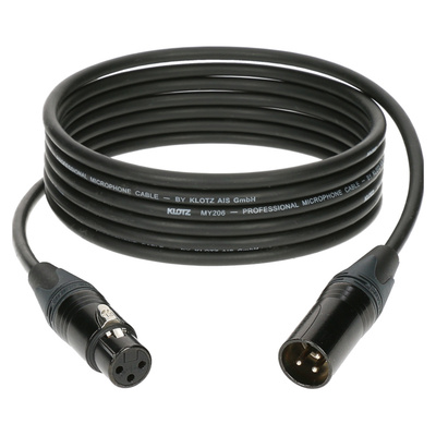 Klotz M1 MY206 Mikrofon Kablosu Siyah Neurik Uçlu 1m
