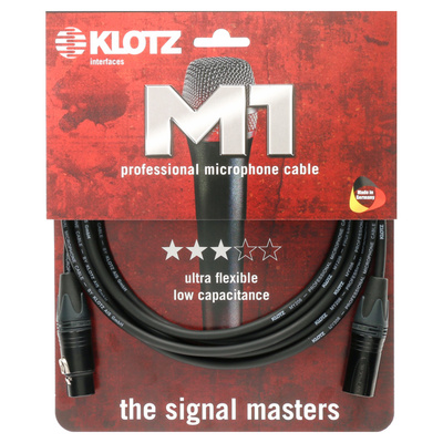 Klotz M1 MY206 Mikrofon Kablosu Siyah Neutrik Uçlu 5m