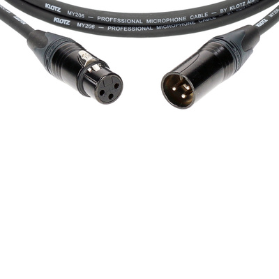 Klotz M1 MY206 Mikrofon Kablosu Siyah Neutrik Uçlu 10m