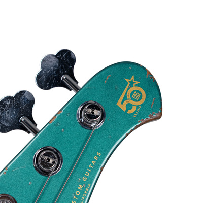 Xotic Limited Edition Zuhal 50.Yıl California XJ-1T/098 Heavy Aged HRI System Sherwood Green Over 3 Renk Sunburst Bas Gitar