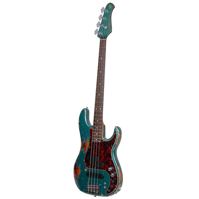 Xotic Limited Edition Zuhal 50.Yıl California XJ-1T/098 Heavy Aged HRI System Sherwood Green Over 3 Renk Sunburst Bas Gitar
