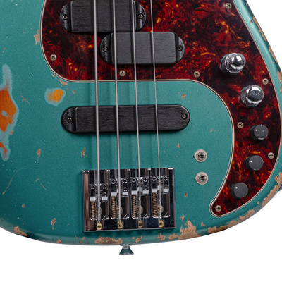 Xotic Limited Edition Zuhal 50.Yıl California XJ-1T/098 Heavy Aged HRI System Sherwood Green Over 3 Renk Sunburst Bas Gitar