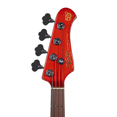 Xotic Limited Edition Zuhal 50.Yıl California XJ-1T/3898 Heavy Aged Candy Apple Red Bas Gitar