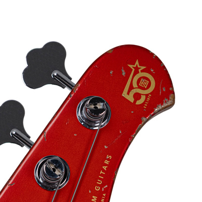 Xotic Limited Edition Zuhal 50.Yıl California XJ-1T/3898 Heavy Aged Candy Apple Red Bas Gitar