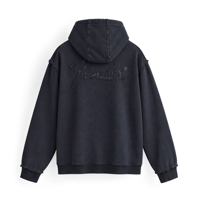 FENDER® Wash Raw Edge Antrasit Hoodie