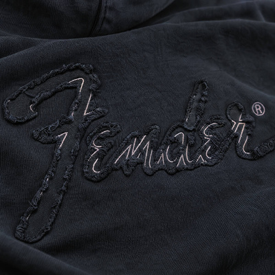 FENDER® Wash Raw Edge Antrasit Hoodie