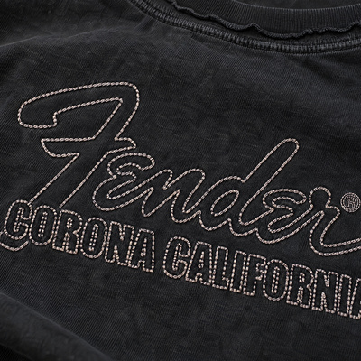 FENDER® Wash Embroidered Antrasit T-Shirt