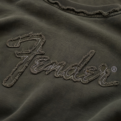 FENDER® Wash Raw Edge Mint Yeşili Sweetshirt