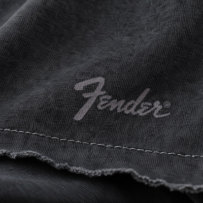 FENDER® Wash Raw Edge Grafik Antrasit T-Shirt