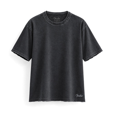 FENDER® Wash Raw Edge Grafik Antrasit T-Shirt