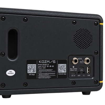 KOZMOS Blaze-15BK Mikrofon Girişli Elektro Gitar Amfisi ve Bluetooth Hoparlör