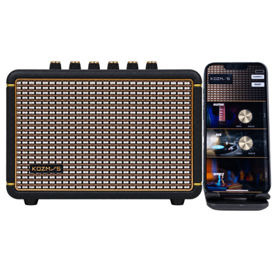KOZMOS Blaze-15BK Mikrofon Girişli Elektro Gitar Amfisi ve Bluetooth Hoparlör