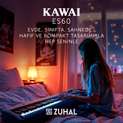 KAWAI ES60B SET Siyah Taşınabilir Dijital Piyano (Stand Dahil)