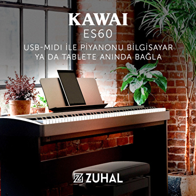 KAWAI ES60B SET Siyah Taşınabilir Dijital Piyano (Stand Dahil)