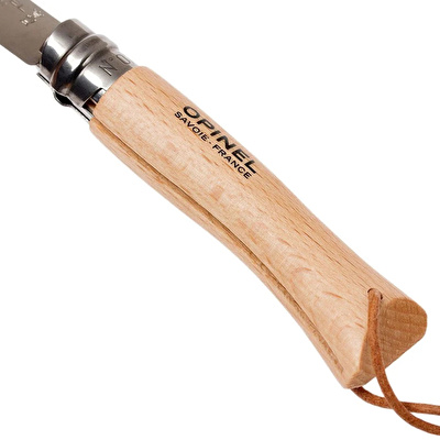 OPINEL Inox 7 No Ahşap Deri Askılı Paslanmaz Çelik Çakı