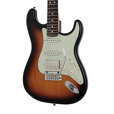 Fender 2024 Collection Made in Japan Hybrid II Stratocaster HSS Gülağacı Klavye 3 Ton Sunburst w/Bag Elektro Gitar