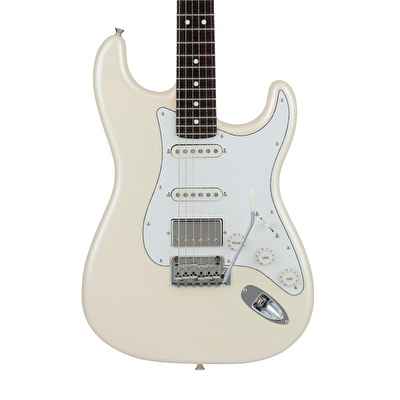 Fender 2024 Collection Made in Japan Hybrid II Stratocaster HSS Gülağacı Klavye Olympic Pearl w/Bag Elektro Gitar
