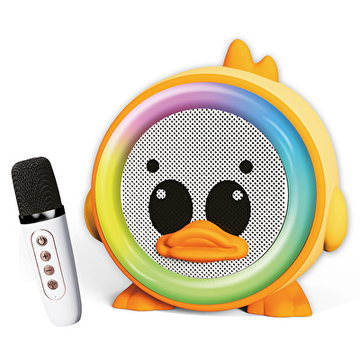 SUNIX 20W 2400 mAh Karaoke Mikrofonlu Ledli Bluetooth Hoparlör