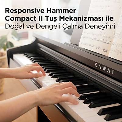 KAWAI KDP120R Gül Ağacı Dijital Duvar Piyanosu (Tabure & Kulaklık Hediyeli)