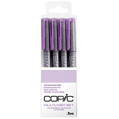 COPIC Multiliner Lavender Kalem Seti (0,05, 0,1, 0,3, 0,5)