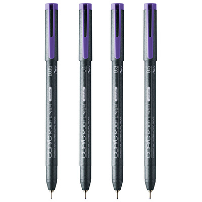 COPIC Multiliner Lavender Kalem Seti (0,05, 0,1, 0,3, 0,5)