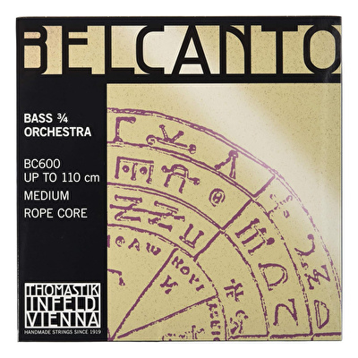 THOMASTIK BC600 Double Bass Belcanto 3/4 Medium Orchestra Kontrbas Teli (Set)