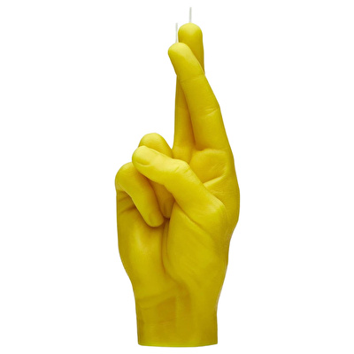 CANDLE HAND Crossed Fingers Mum Sarı