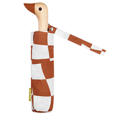 ORIGINAL DUCKHEAD Duck Kompakt Şemsiye Peanut Butter Checks