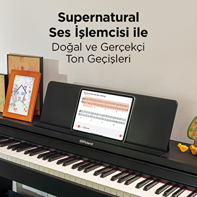 ROLAND RP107-BKX SuperNATURAL Siyah Dijital Duvar Piyanosu (Tabure & Kulaklık Hediyeli)