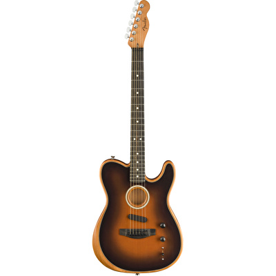 Fender American Acoustasonic Telecaster Abanoz Klavye Sunburst Elektro Akustik Gitar