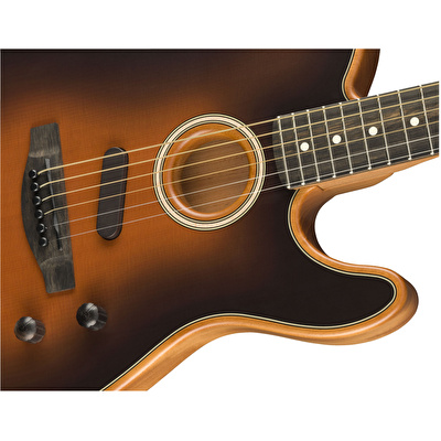 Fender American Acoustasonic Telecaster Abanoz Klavye Sunburst Elektro Akustik Gitar