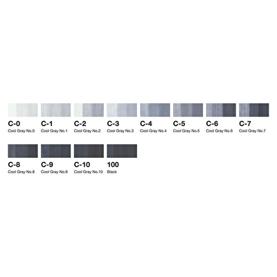 COPIC 12'li Set Cool Grey Tones