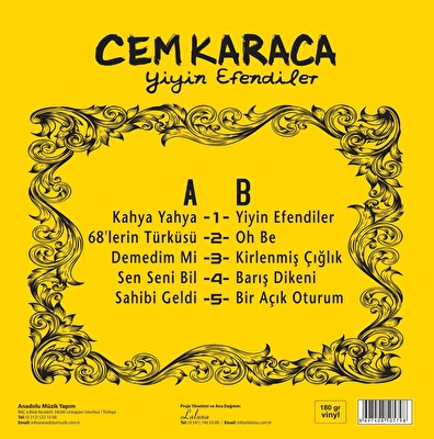 Cem Karaca – Yiyin Efendiler