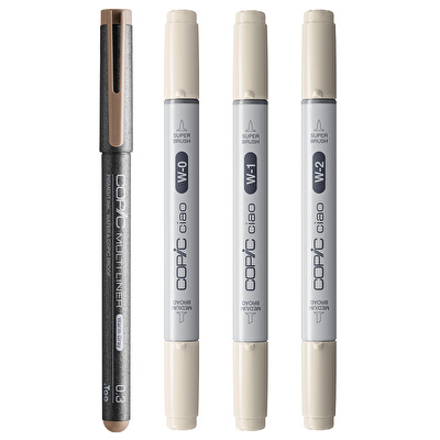 COPIC Ciao 4lü Shade Set - Light Warm Grey