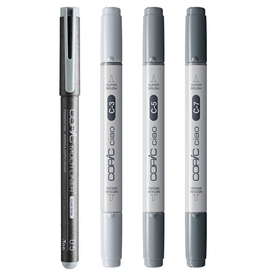 COPIC Ciao 4lü Shade Set - Dark Cool Grey