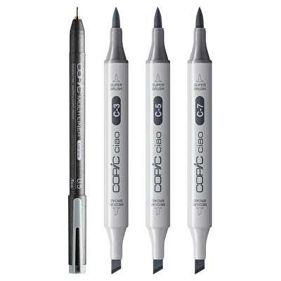 COPIC Ciao 4lü Shade Set - Dark Cool Grey