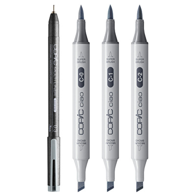 COPIC Ciao 4lü Shade Set - Light Cool Grey