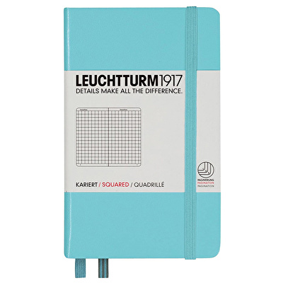 LEUCHTTURM Not Defteri Cep Boy (A6) Kareli, Turkuaz