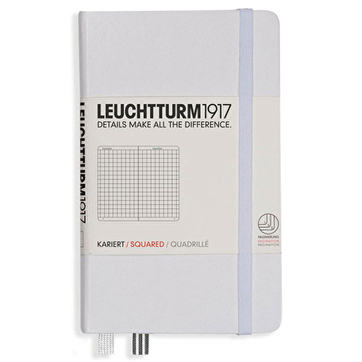 LEUCHTTURM Not Defteri Cep Boy (A6) Kareli, Beyaz