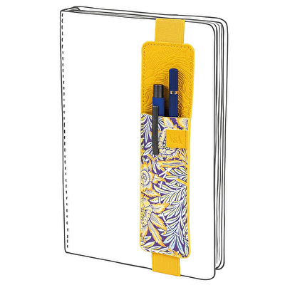 IF Bookaroo Defter Üstü Kalemlik - Sarı Çiçek Desenli