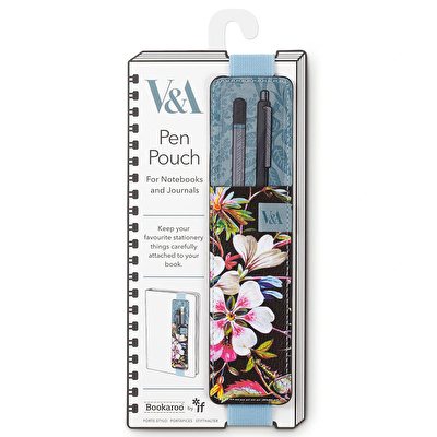 IF Bookaroo Defter Üstü Kalemlik - Siyah Çiçek Desenli